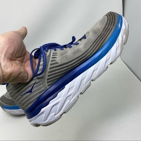 HOKA  One One Bondi 6 Mens Size 11.5 Blue Gray Sneakers  Running scratched main image 9